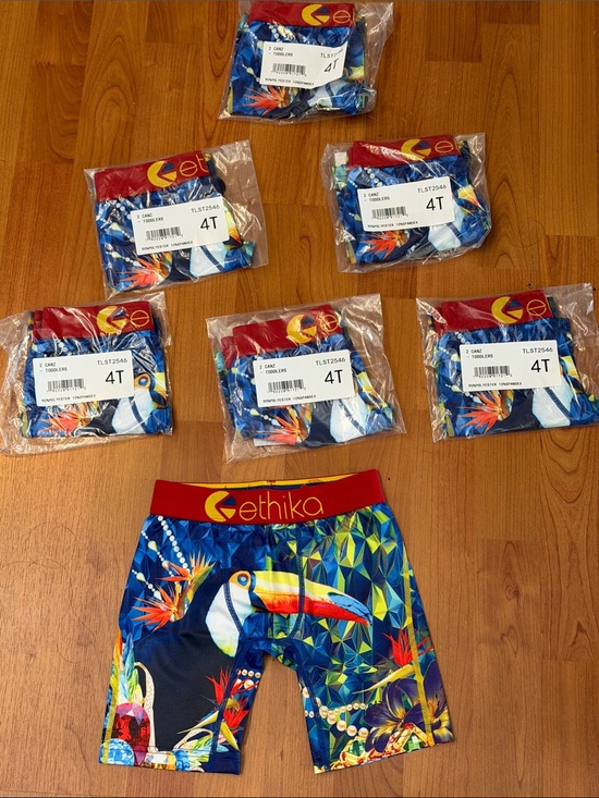 ethika Other - ethika Kids 4T Blue Toucan Tropical Print Stretch underwear